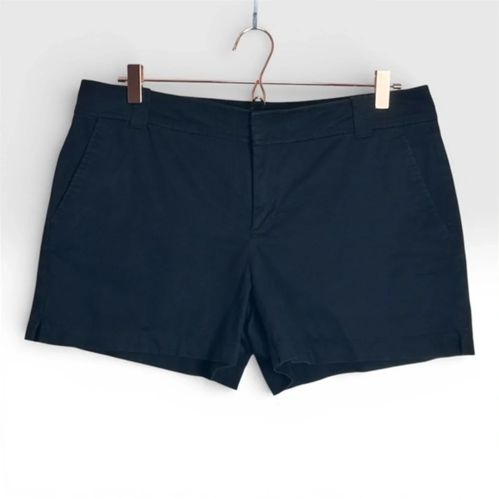 New York & Company Black Cotton Stretch Tailored Shorts Size 10
